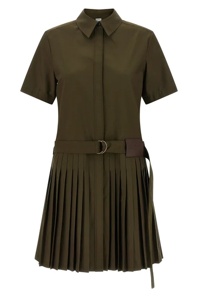 chemisier mini dress in light cotton gabardine blend