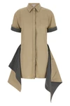 the loewe cotton and silk mini dress redefines classic shirt design through a de