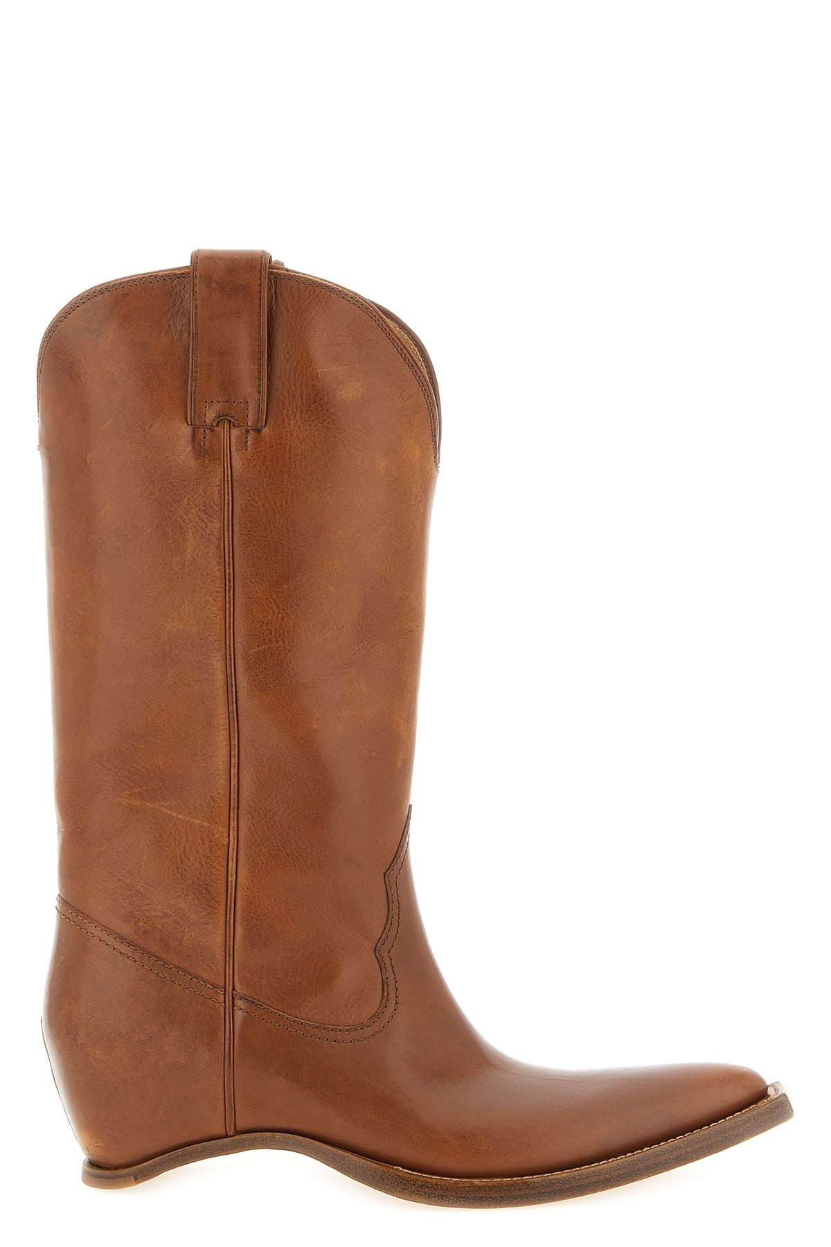 MAISON MARGIELA 40 heel-less vintage-effect leather boots