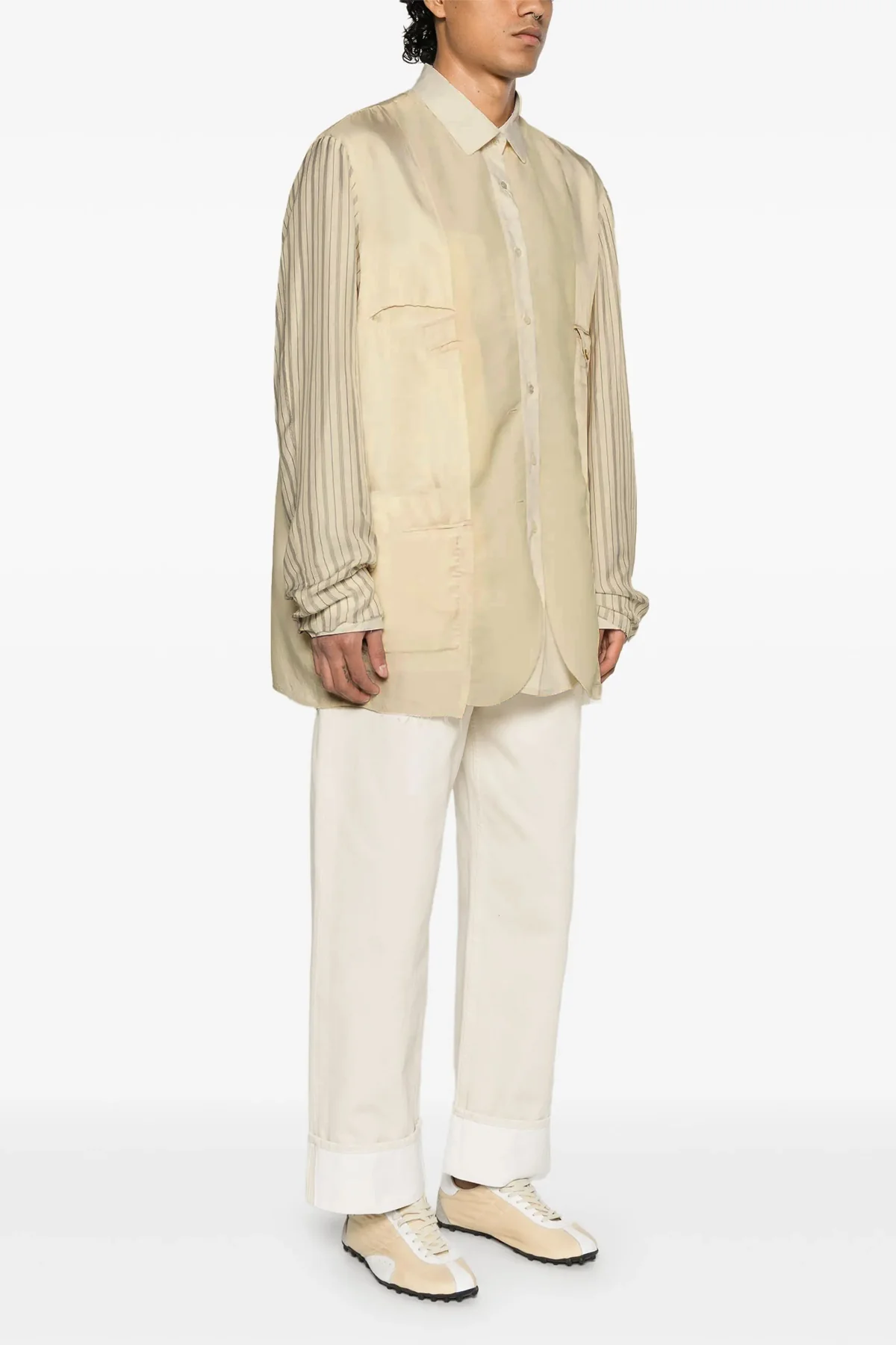 MAISON MARGIELA 48 anonymity of the lining light jacket in bi-material mohair blend