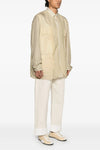 anonymity of the lining light jacket in bi-material mohair blend