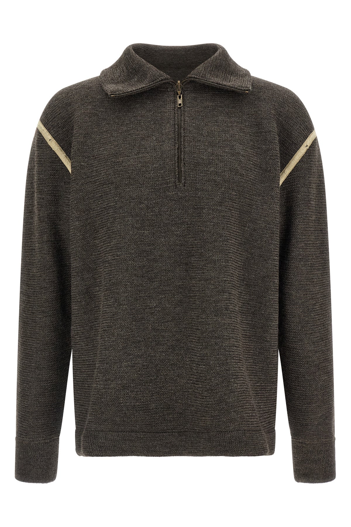 MAISON MARGIELA L the maison margiela elbow patch quarter-zip jersey