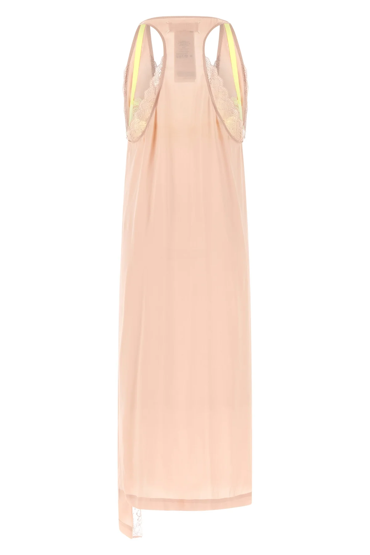 the maison margiela silk lace slip midi dress redefines the codes of deconstruct