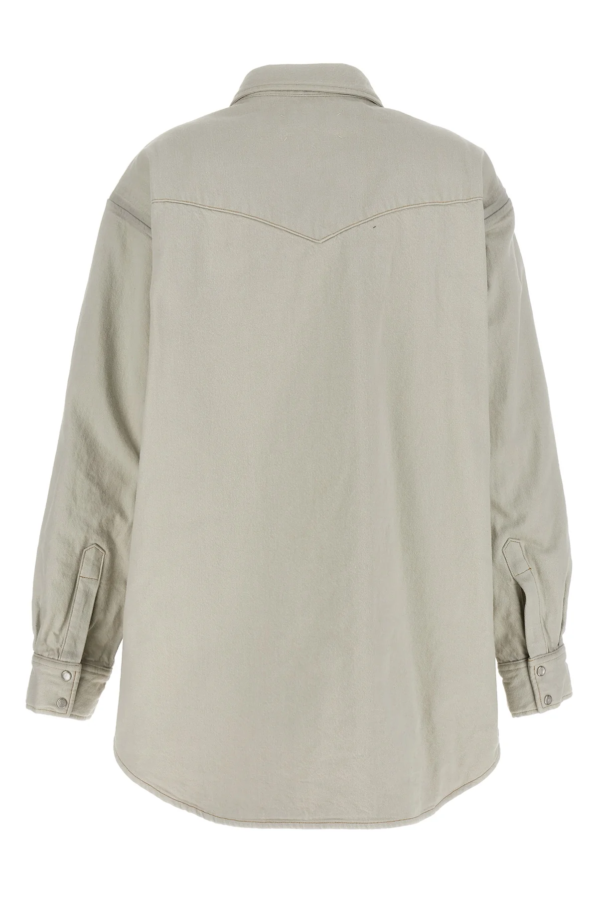 padded cotton denim overshirt