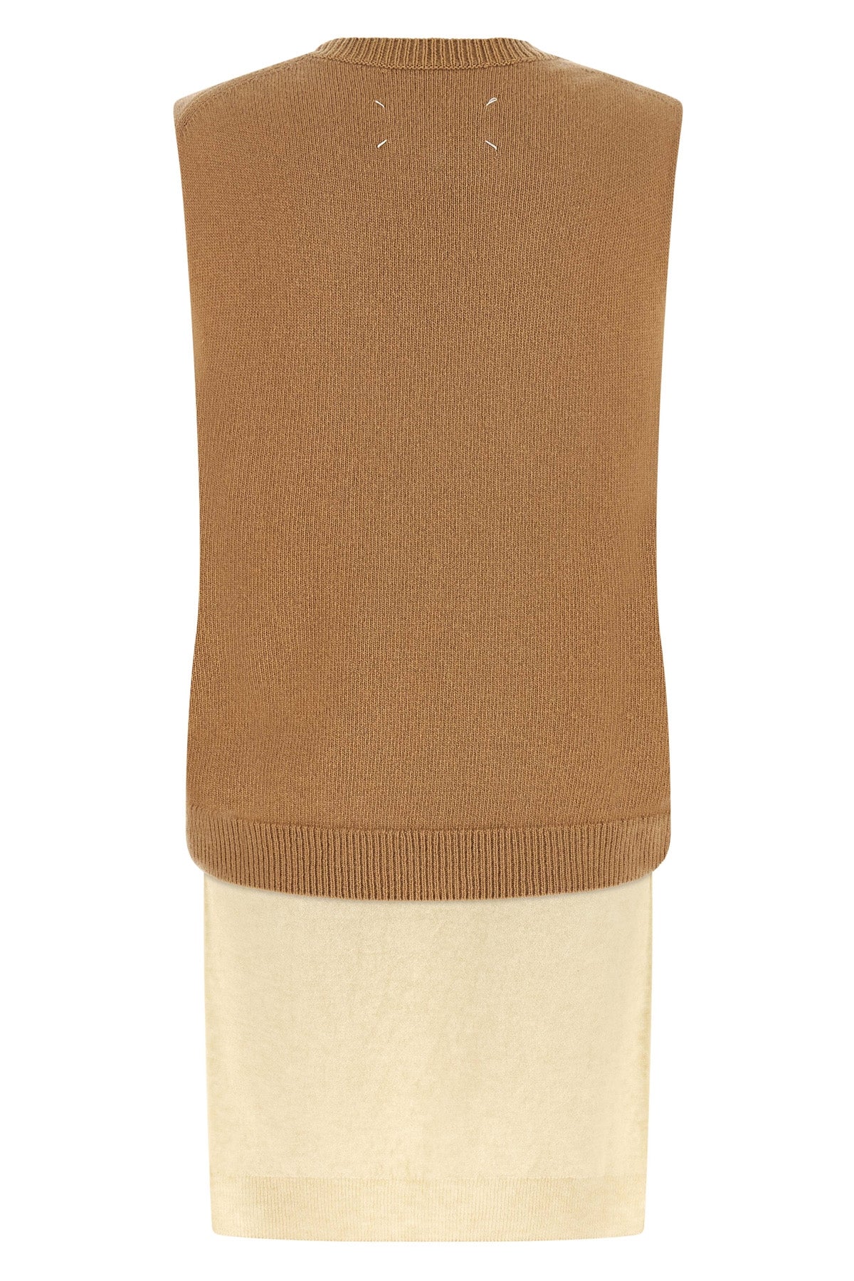 the maison margiela memory of knitted vest features a complex trompe loeil co