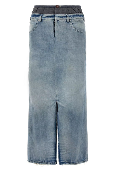 cotton denim skirt