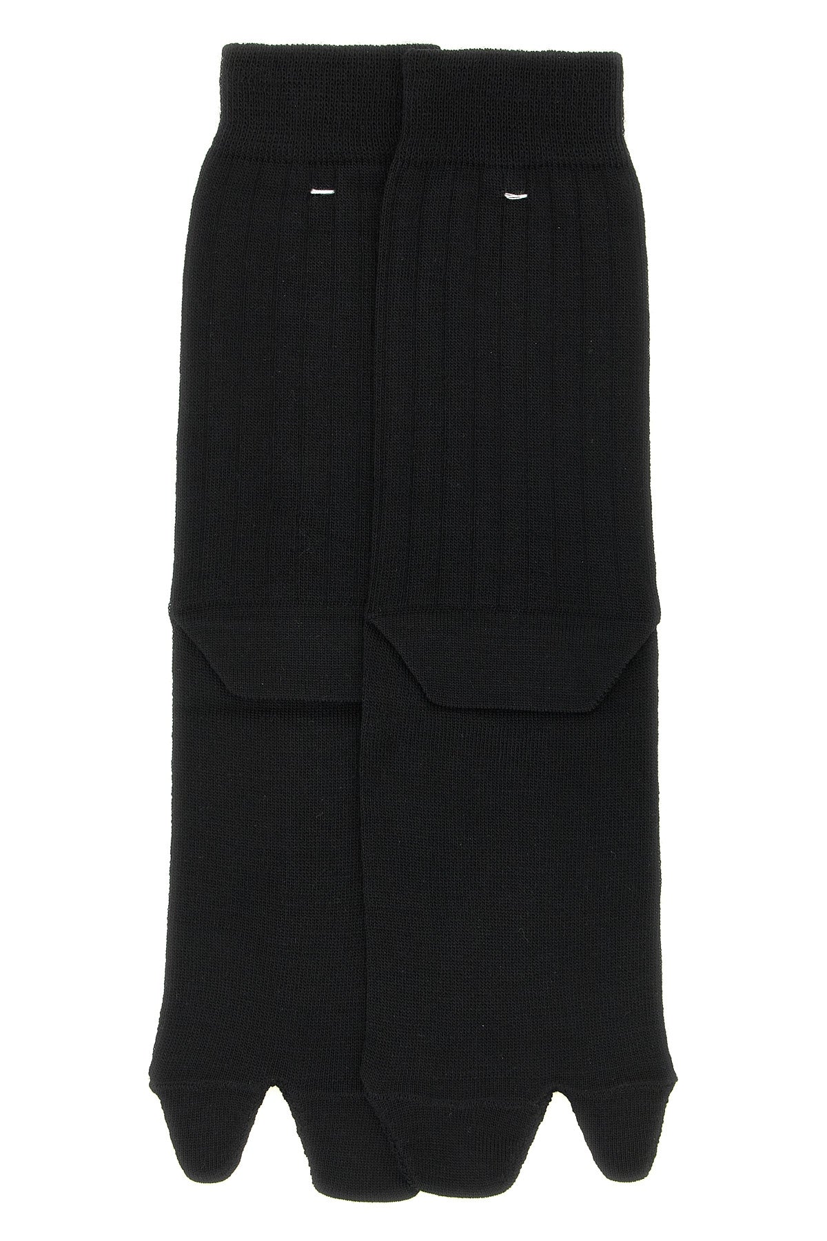 maison margielas black wool blend socks redefine the daily accessory through th