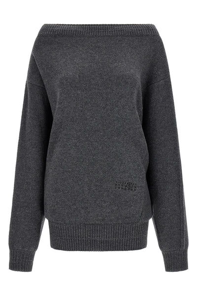 maison margiela mm6 mini dress reinterprets the classic knitwear silhouette thro