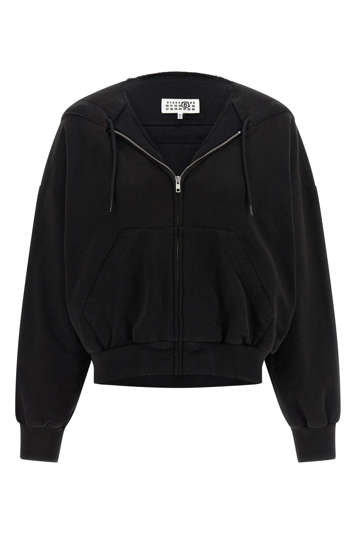 MM6 M used-effect gauze cotton sweatshirt