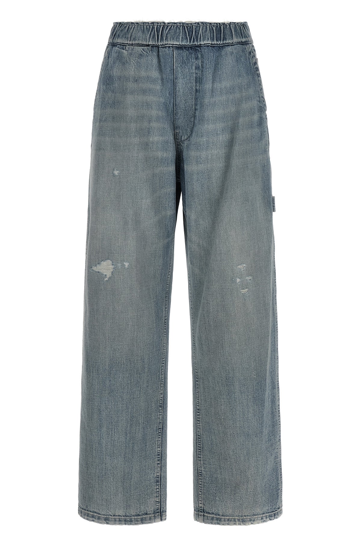 maison margiela mm6 jeans redefine workwear aesthetics through a wide-leg silhou