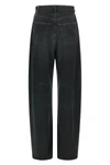 mm6 maison margielas wide-leg jeans redefine classic denim through an asymmetri