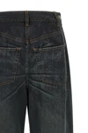 mm6 maison margielas wide-leg jeans redefine classic denim through an asymmetri