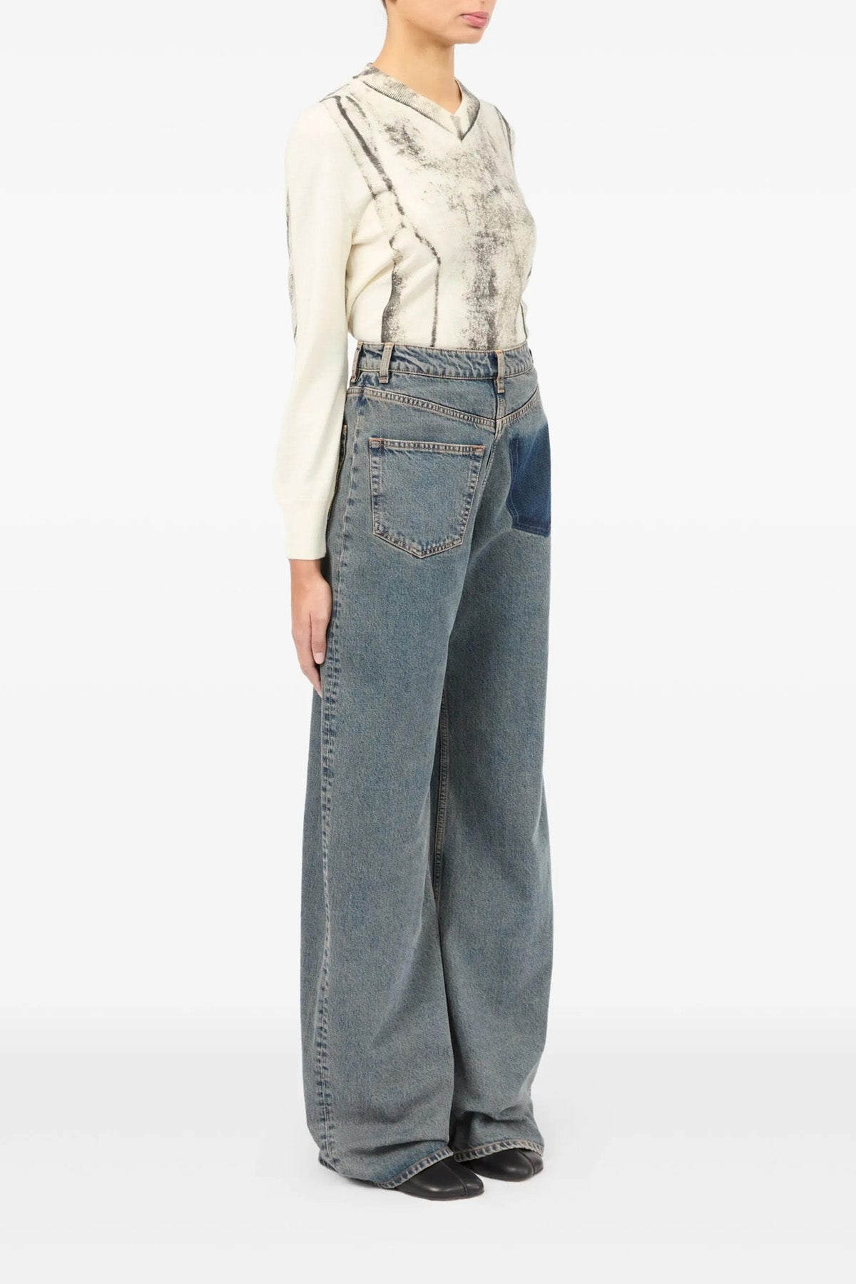 MM6 29 back-to-back cotton denim jeans