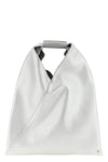 japanese small handbag in hammered laminated leather-effect fabric