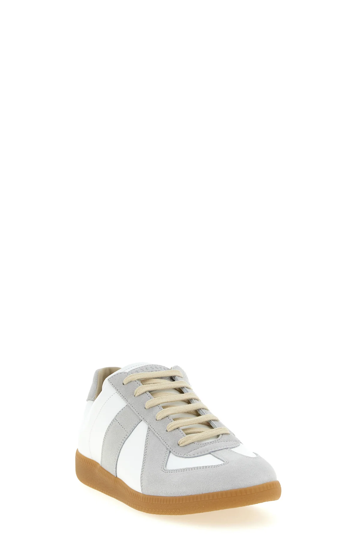 replica leather lace-up sneakers