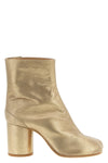 tabi ankle boots in vintage soft metallic leather