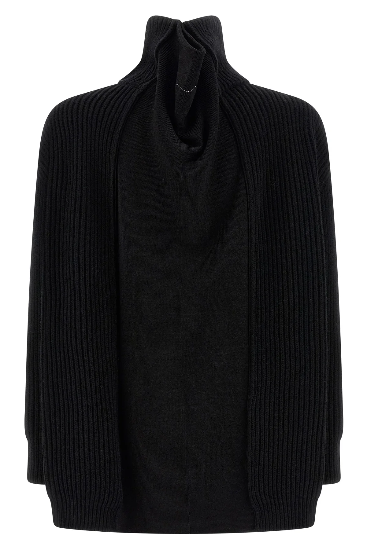 cardigan mini ribbed wool knit dress
