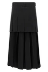 maison margielas mm6 midi skirt redefines classic tailoring through a distincti
