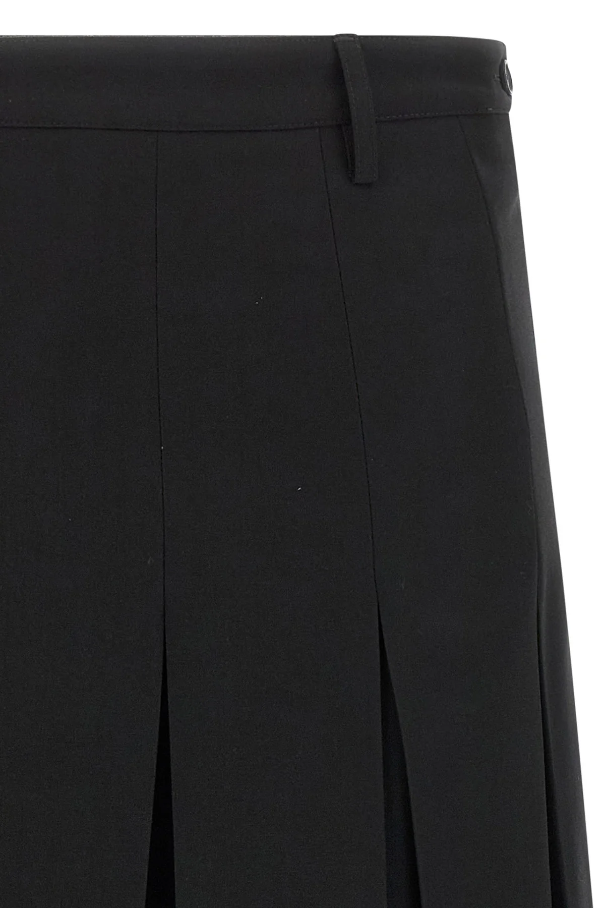 maison margielas mm6 midi skirt redefines classic tailoring through a distincti