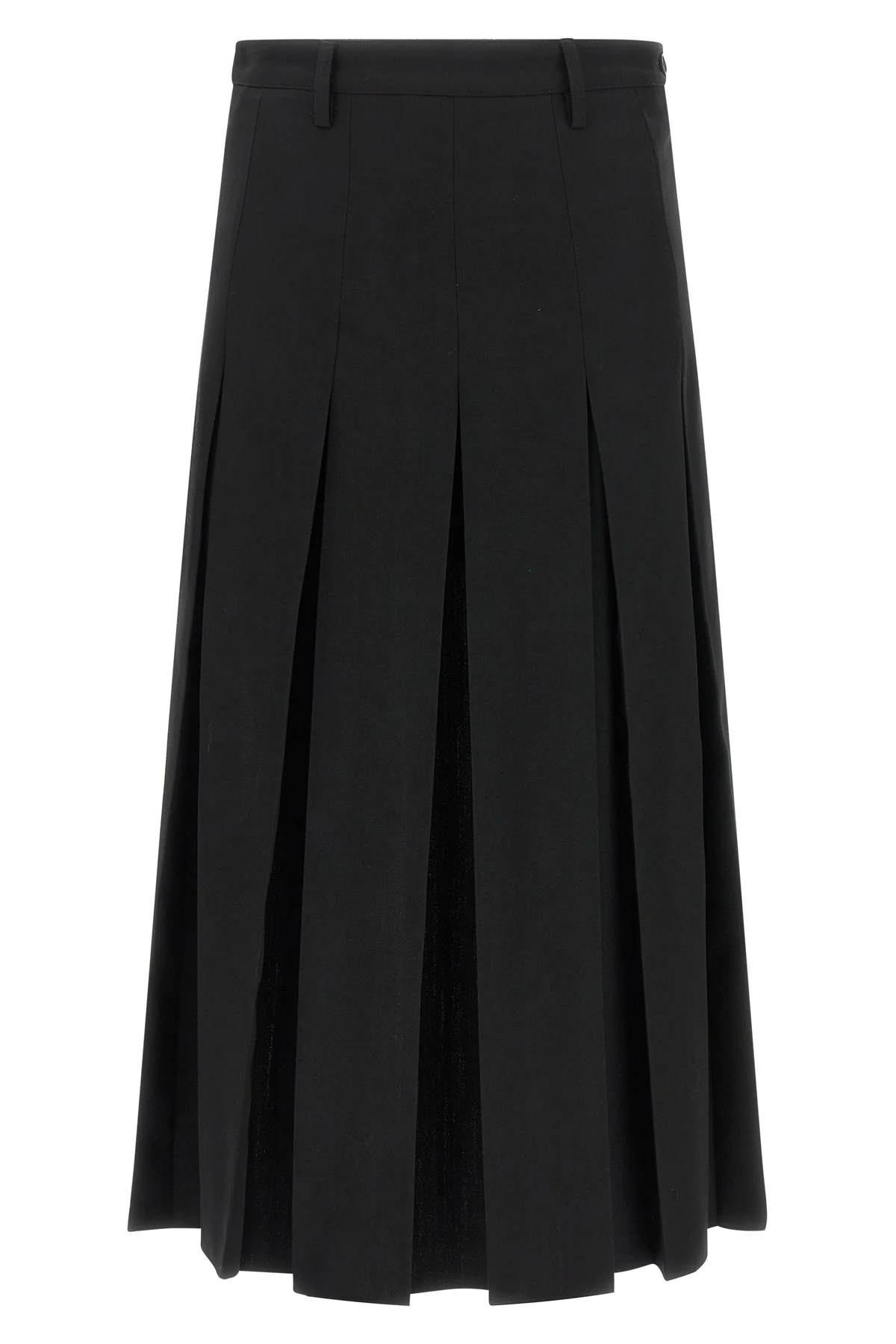 MM6 38 maison margielas mm6 midi skirt redefines classic tailoring through a distincti