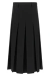 maison margielas mm6 midi skirt redefines classic tailoring through a distincti