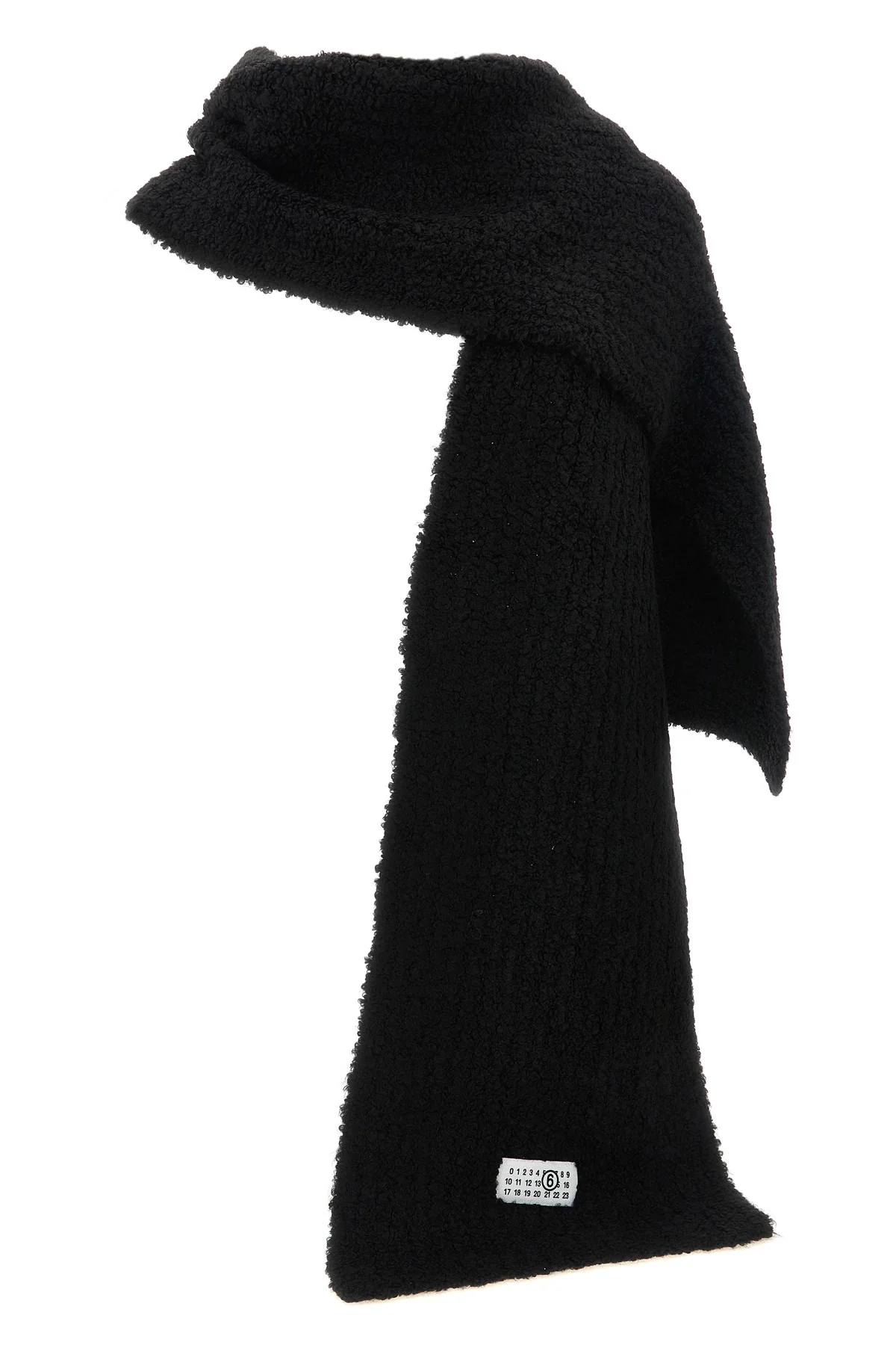 the maison margiela mm6 scarf is distinguished by an elongated rectangular const