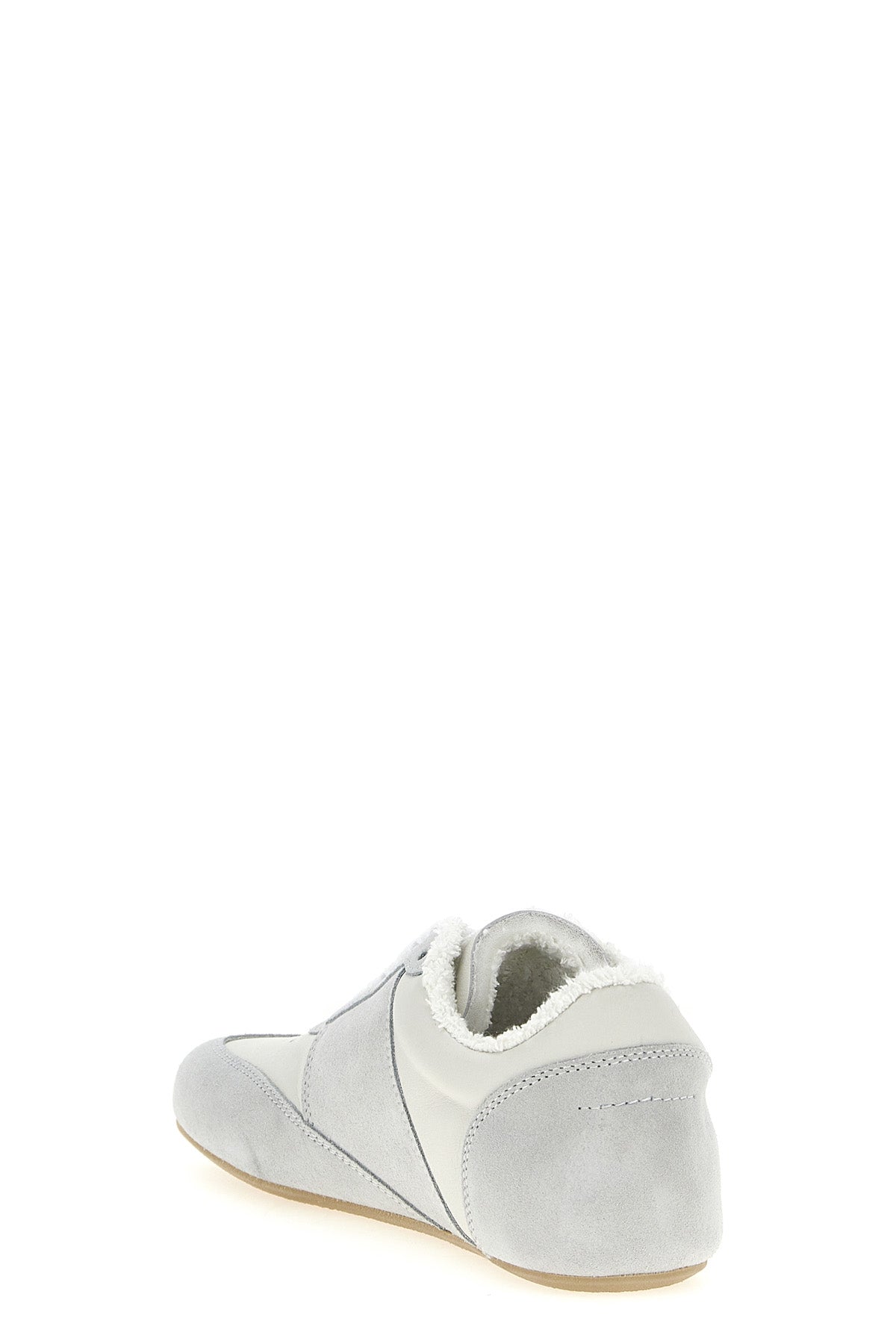 suede and leather sneakers