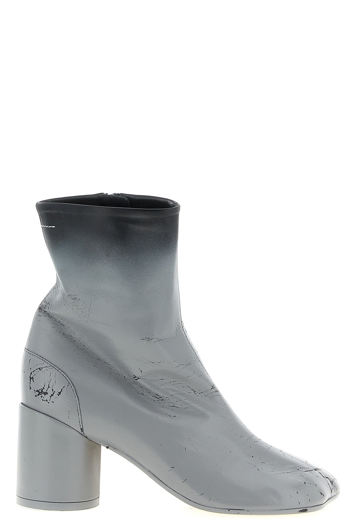 MM6 36.5 anatomic ankle boots in crinkle effect dégradé leather