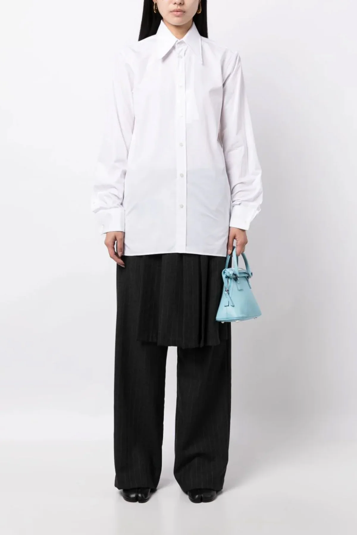 long cotton poplin shirt