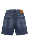 boxer bermuda shorts in used-effect stone-washed cotton denim