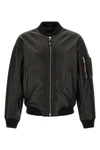 leather bomber jacket