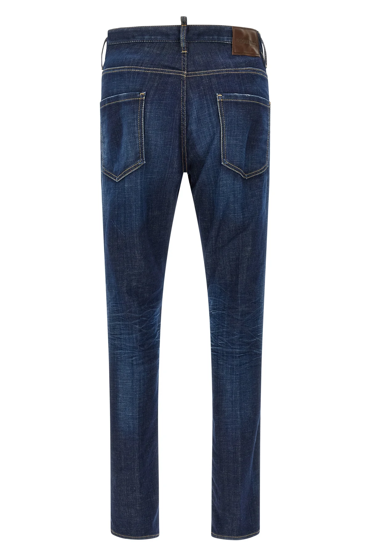 cool guy used-effect stonewashed cotton denim jeans
