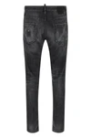 5-pocket teddy used-effect wash cotton denim jeans