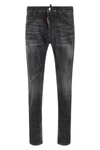 5-pocket teddy used-effect wash cotton denim jeans