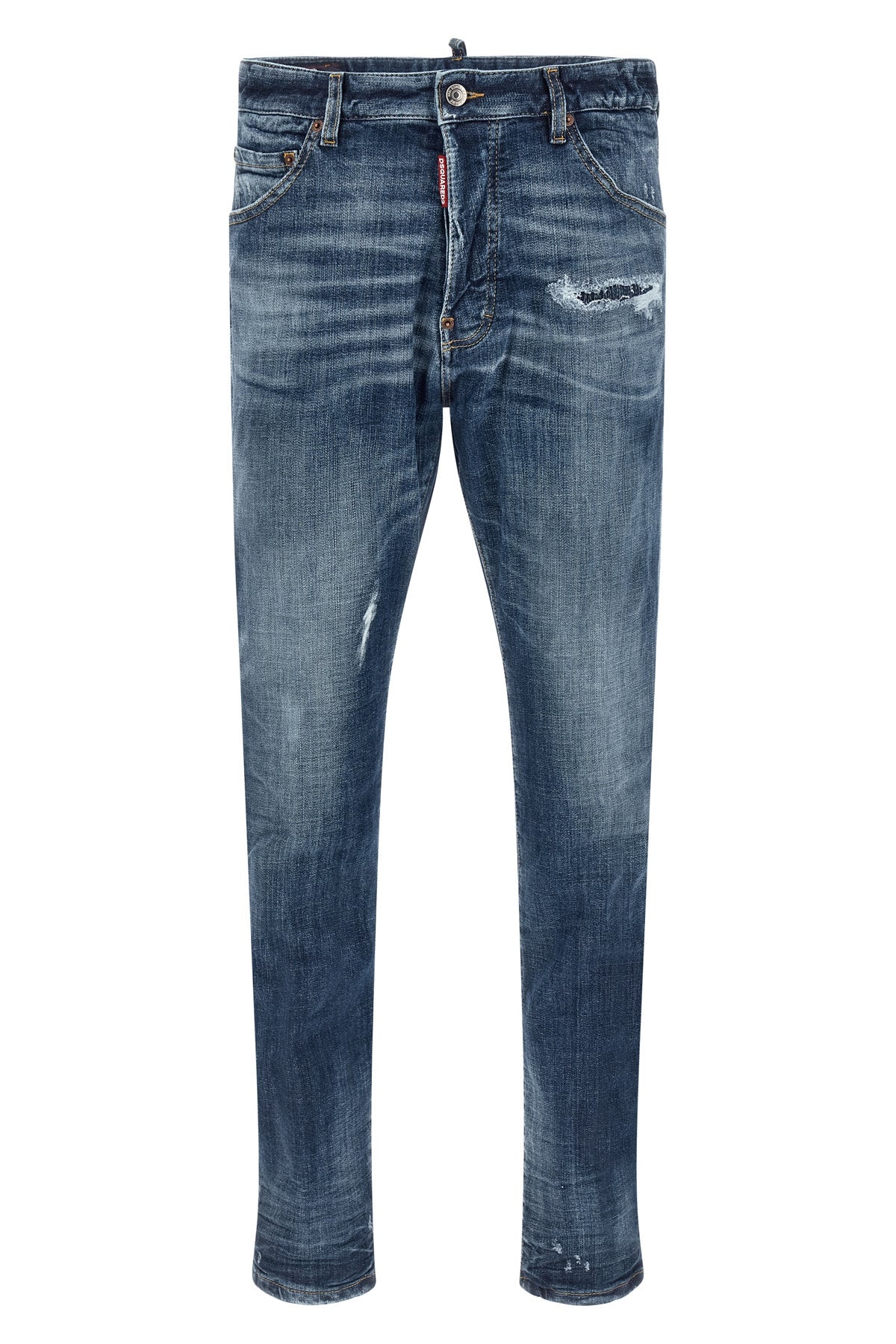 DSQUARED2 44 5-pocket teddy used-effect wash cotton denim jeans