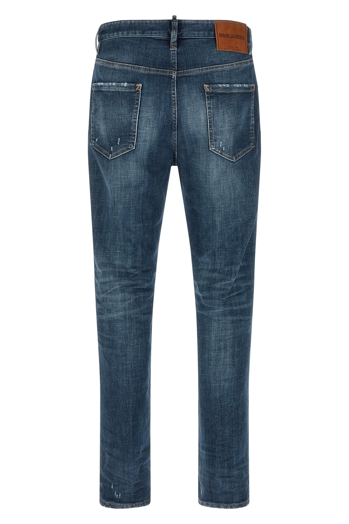 642 used-effect stonewashed stretch cotton denim jeans