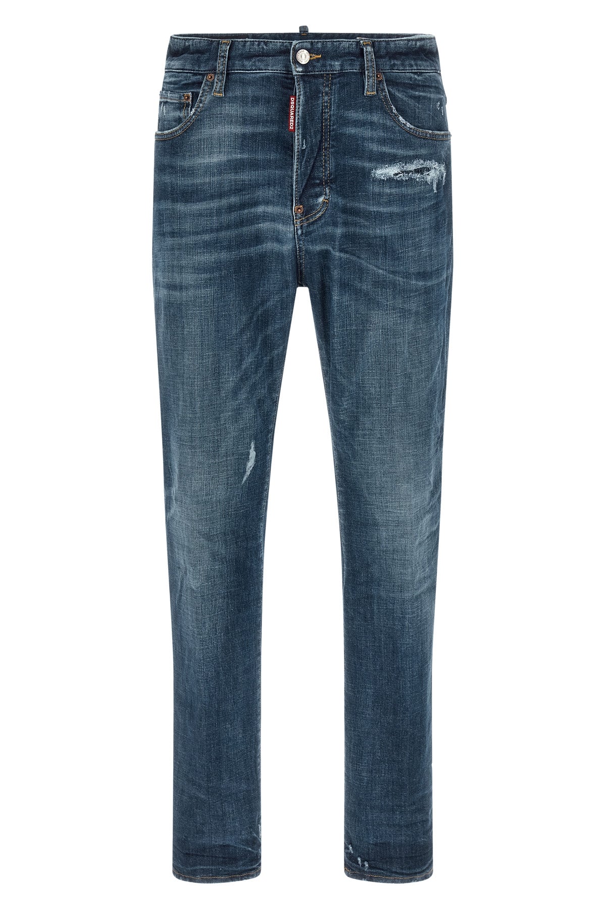 DSQUARED2 54 642 used-effect stonewashed stretch cotton denim jeans