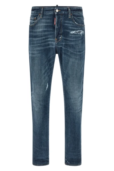 642 used-effect stonewashed stretch cotton denim jeans