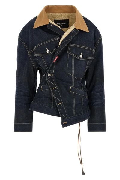 the wrap over dsquared2 jacket stands out for its construction