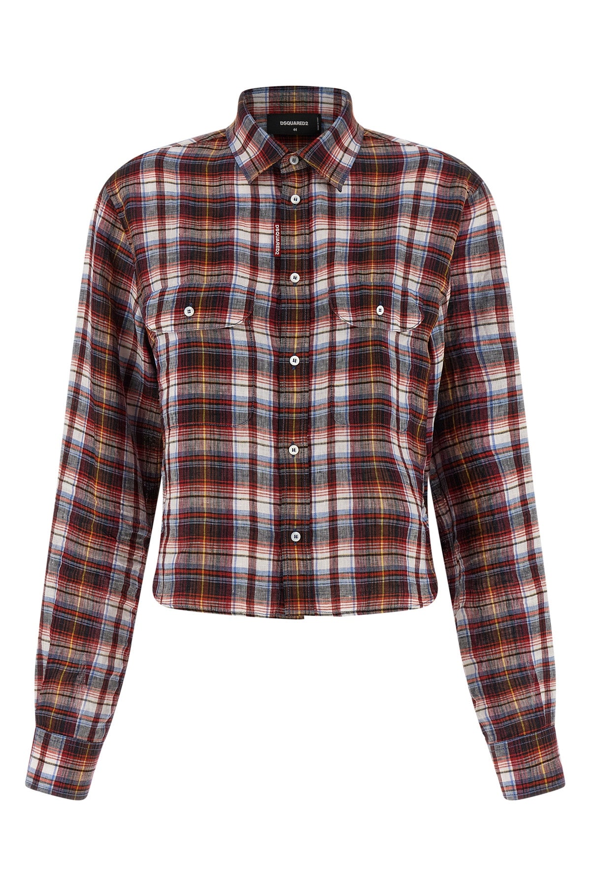 DSQUARED2 38 check baby breathable linen shirt