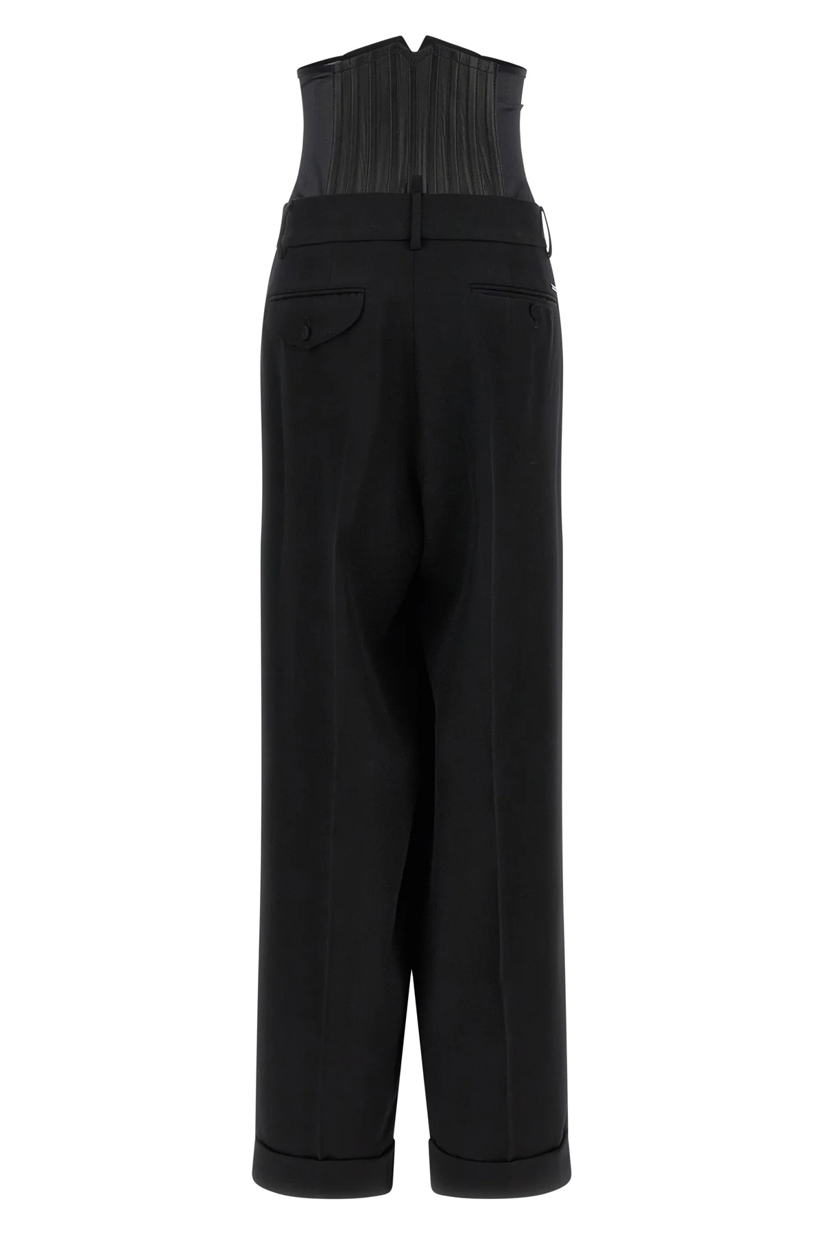 the dsquared2 tailored2 black pants and corset set offers a new take on tailor