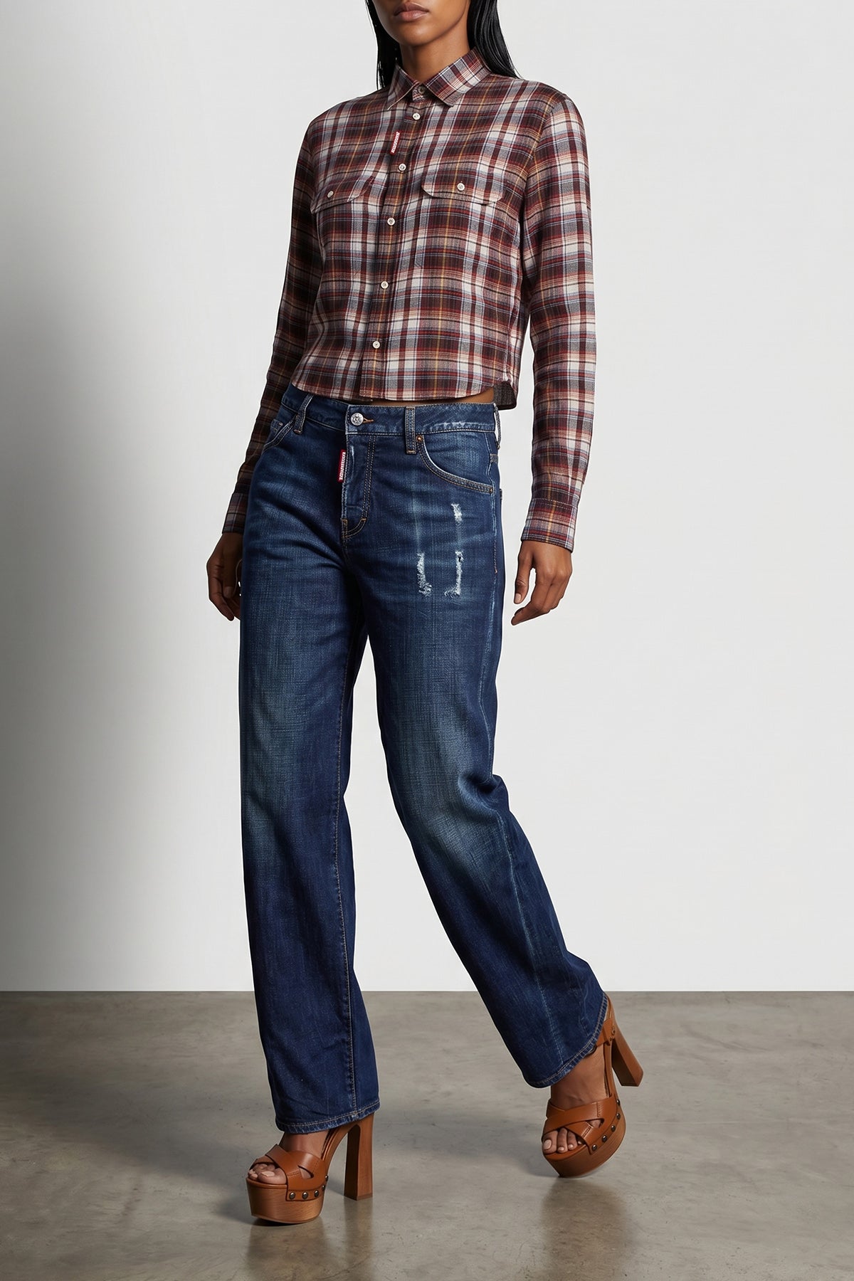 DSQUARED2 36 loose twst jeans jeans in slightly stretch cotton denim