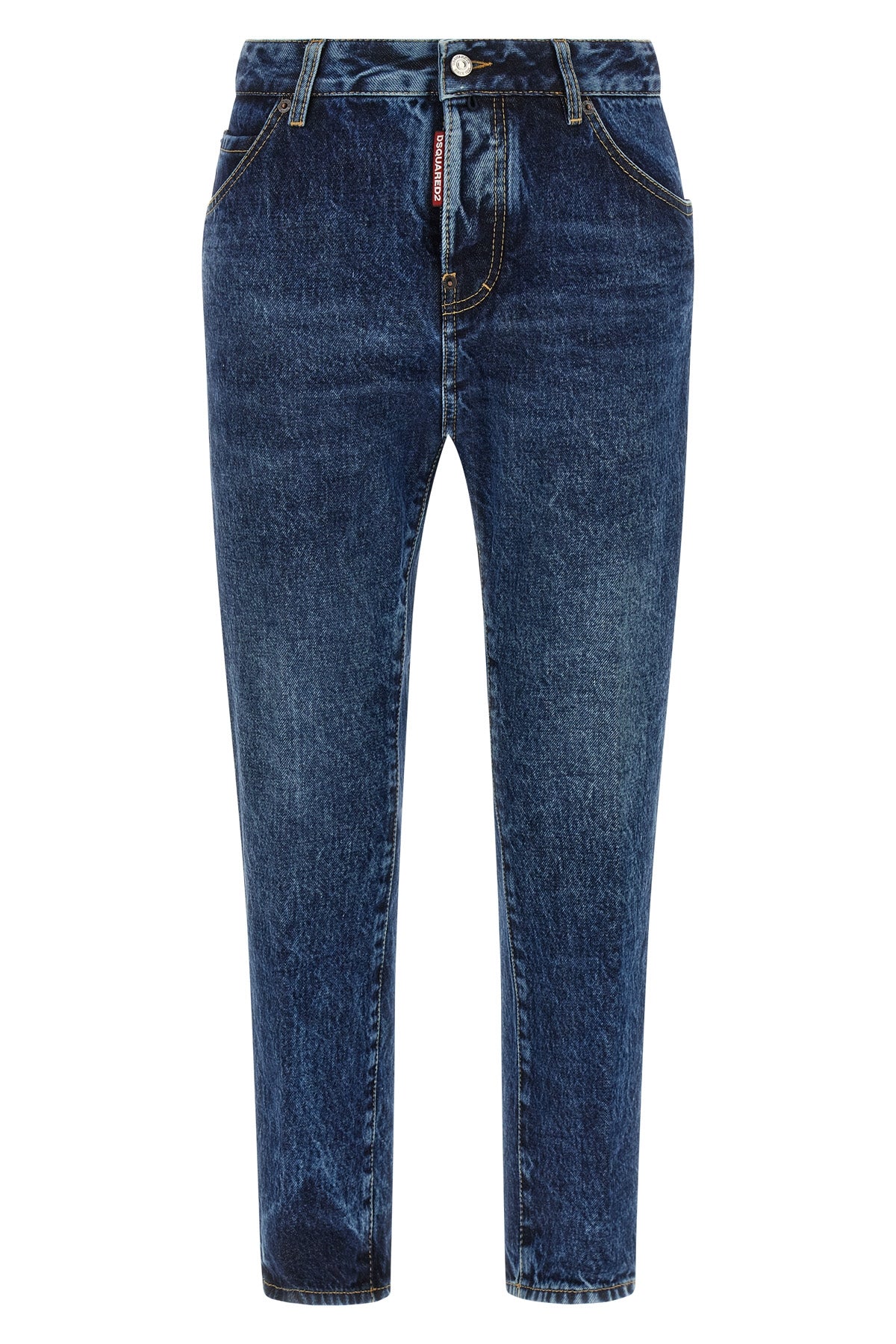 DSQUARED2 36 teddy jeans in stone-washed cotton denim