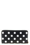 polka dots printed leather wallet