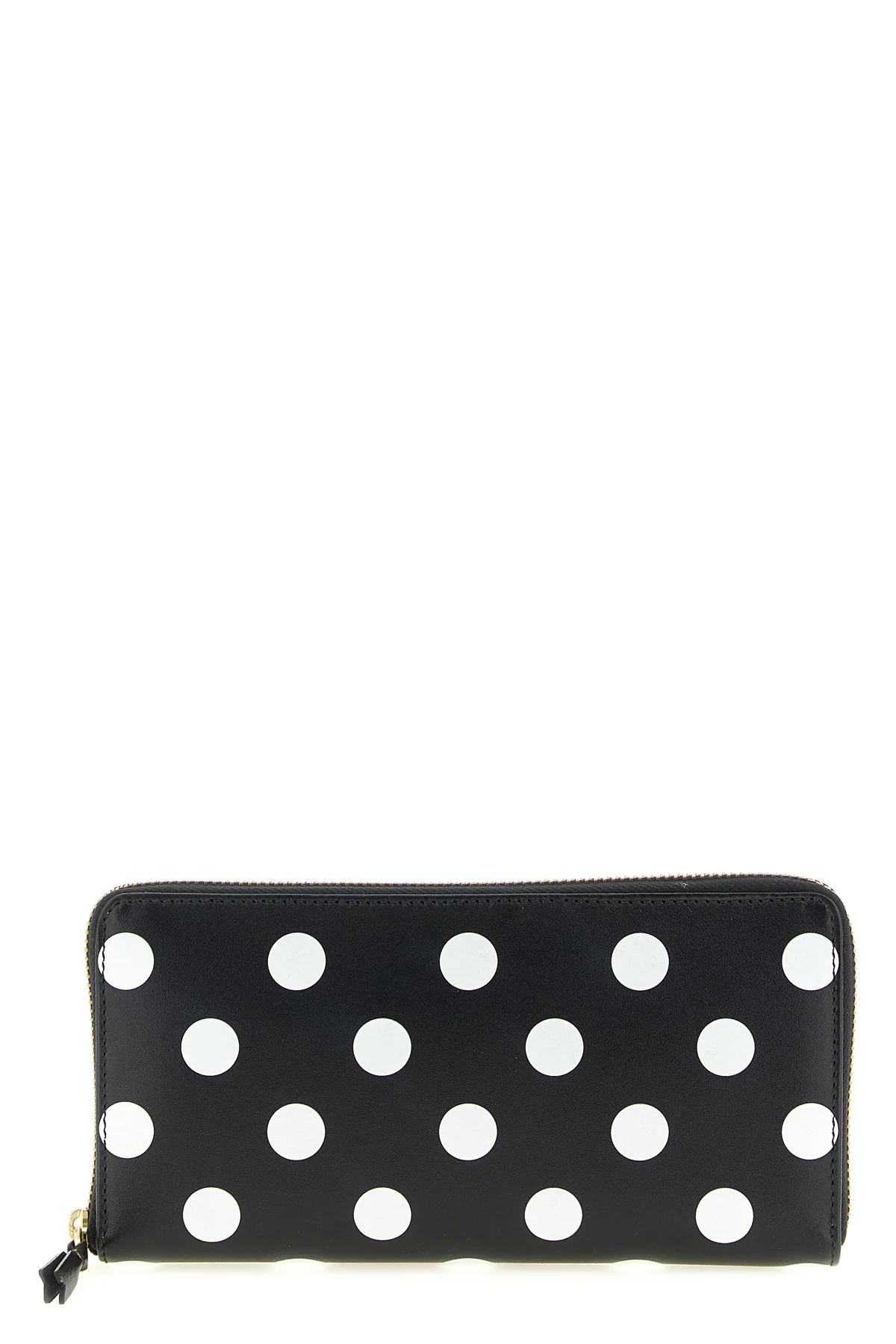 COMME DES GARÇONS OS polka dots printed leather wallet