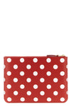 polka dots printed leather wallet