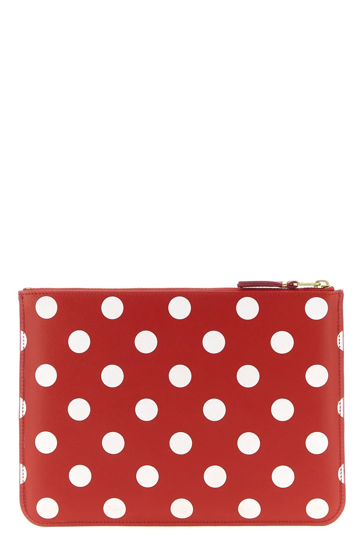 polka dots printed leather wallet