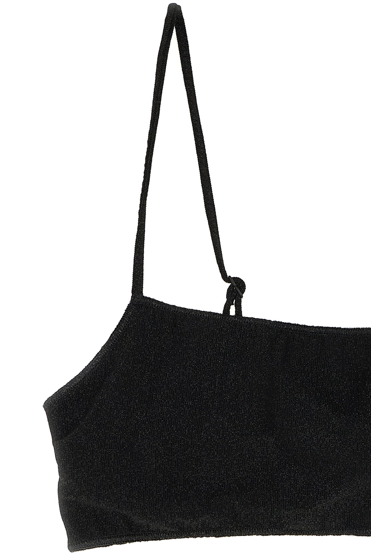 sadie bikini top in lurex fabric