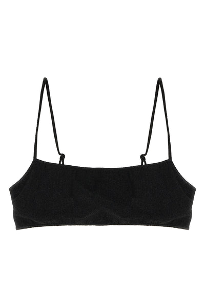 sadie bikini top in lurex fabric