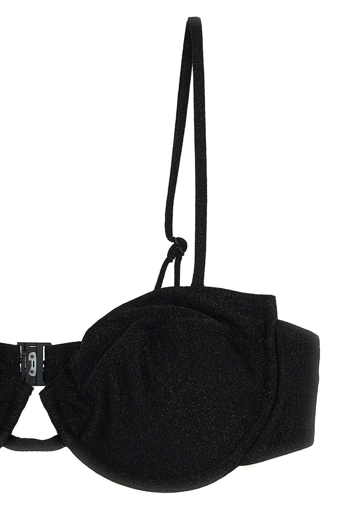 salina bikini top in stretch lurex fabric